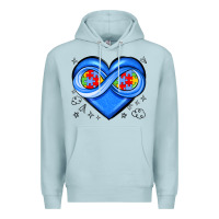 Blue Mist infinity heart autism awareness Premium Hoodie - JahusDesignShop