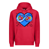 Cardinal infinity heart autism awareness Premium Hoodie - JahusDesignShop