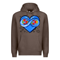 Coffee infinity heart autism awareness Premium Hoodie - JahusDesignShop