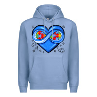 Colony Blue infinity heart autism awareness Premium Hoodie - JahusDesignShop