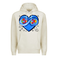 Oatmeal Heather infinity heart autism awareness Premium Hoodie - JahusDesignShop