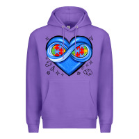 Purple infinity heart autism awareness Premium Hoodie - JahusDesignShop