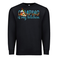 Black camping is my kitchen with wine Premium Sweatshirt - texasbilliewilder