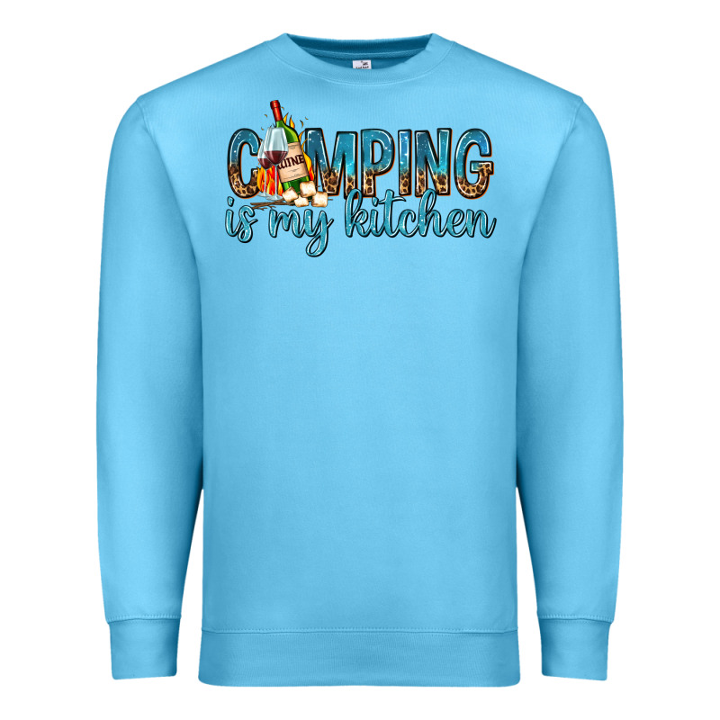 Camping Is My Kitchen With Wine Premium Sweatshirt by texasbilliewilder | Teevron
