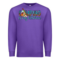 Purple camping is my kitchen with wine Premium Sweatshirt - texasbilliewilder