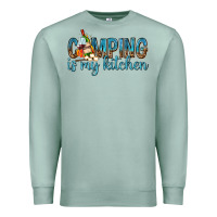 Seafoam camping is my kitchen with wine Premium Sweatshirt - texasbilliewilder