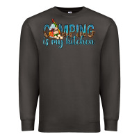 Smoke camping is my kitchen with wine Premium Sweatshirt - texasbilliewilder