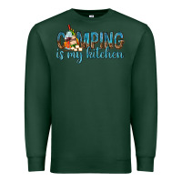 Sports Green camping is my kitchen with wine Premium Sweatshirt - texasbilliewilder