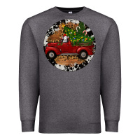 Charcoal Heather Farm Truck Christmas Premium Sweatshirt - RanaPortraitStore