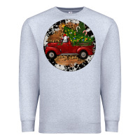 Heather Grey Farm Truck Christmas Premium Sweatshirt - RanaPortraitStore