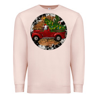 Pale Pink Farm Truck Christmas Premium Sweatshirt - RanaPortraitStore