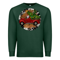 Sports Green Farm Truck Christmas Premium Sweatshirt - RanaPortraitStore