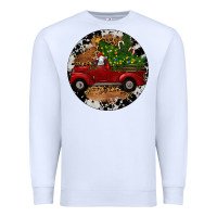 White Farm Truck Christmas Premium Sweatshirt - RanaPortraitStore