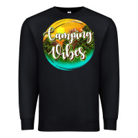 Black camping vibes Premium Sweatshirt - texasbilliewilder