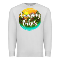 Dove Grey camping vibes Premium Sweatshirt - texasbilliewilder