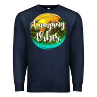 Navy camping vibes Premium Sweatshirt - texasbilliewilder