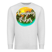 Oatmeal Heather camping vibes Premium Sweatshirt - texasbilliewilder
