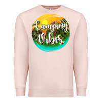 Pale Pink camping vibes Premium Sweatshirt - texasbilliewilder