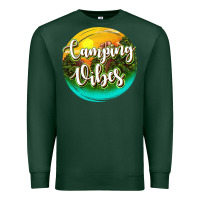 Sports Green camping vibes Premium Sweatshirt - texasbilliewilder