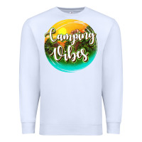 White camping vibes Premium Sweatshirt - texasbilliewilder