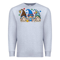 Heather Grey lacrosse gnomes Premium Sweatshirt - Zillion Design Studio