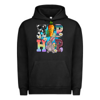 Pigment Black hip hop easter rabbit Urban Hoodie - AdoDesignShop