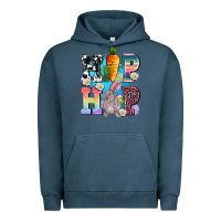 Pigment Midnight Navy hip hop easter rabbit Urban Hoodie - AdoDesignShop
