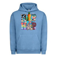 Pigment Pebble Blue hip hop easter rabbit Urban Hoodie - AdoDesignShop