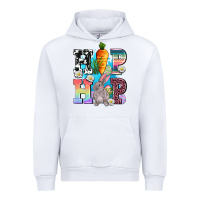 White hip hop easter rabbit Urban Hoodie - AdoDesignShop