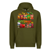 Army Green nacho average teacher Premium Hoodie - AdoDesignShop