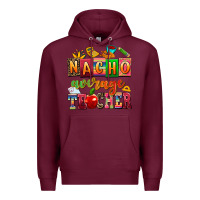 Burgundy nacho average teacher Premium Hoodie - AdoDesignShop