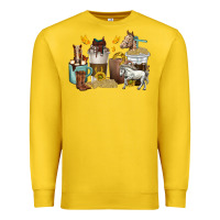 Lemon coffee cups horses Premium Sweatshirt - texasbilliewilder
