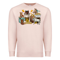 Coffee Cups Horses Premium Sweatshirt | Teevron