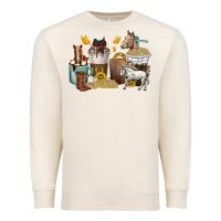 Sandshell coffee cups horses Premium Sweatshirt - texasbilliewilder