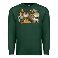 Sports Green coffee cups horses Premium Sweatshirt - texasbilliewilder