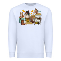 White coffee cups horses Premium Sweatshirt - texasbilliewilder