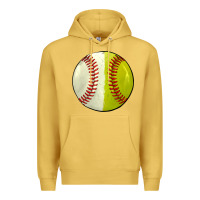 Antique Gold half baseball softball Premium Hoodie - JahusDesignShop