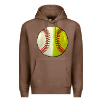 Chestnut half baseball softball Premium Hoodie - JahusDesignShop