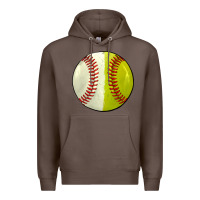 Coffee half baseball softball Premium Hoodie - JahusDesignShop