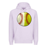 Lilac half baseball softball Premium Hoodie - JahusDesignShop