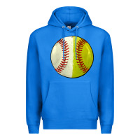 True Royal half baseball softball Premium Hoodie - JahusDesignShop