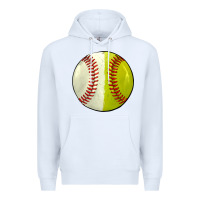 White half baseball softball Premium Hoodie - JahusDesignShop