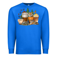 True Royal coffee cups tiger with coffee beans Premium Sweatshirt - texasbilliewilder