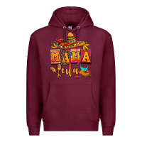 Burgundy mama cita cinco de mayo Premium Hoodie - AdoDesignShop