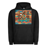Pigment Black coffee teach repeat Urban Hoodie - JahusDesignShop
