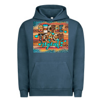 Pigment Midnight Navy coffee teach repeat Urban Hoodie - JahusDesignShop