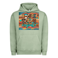 Pigment Oil Green coffee teach repeat Urban Hoodie - JahusDesignShop
