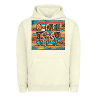 Pigment Pistachio coffee teach repeat Urban Hoodie - JahusDesignShop