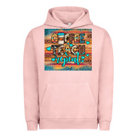 Pigment Salmon coffee teach repeat Urban Hoodie - JahusDesignShop