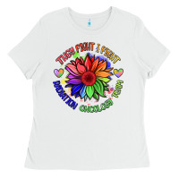 White oncology team sunflower Ladies Tee - BarkalooDesign